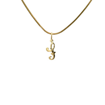 Žluté zlato přívěsek PÍSMENO malé psací